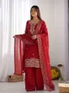 Nsr 893 Gmy Choo Silk With Embroidery Work Plazo Suits Wholesale Online